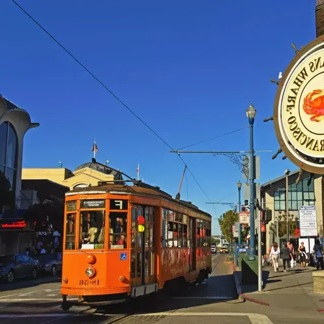 Línea F en Fisherman's Wharf